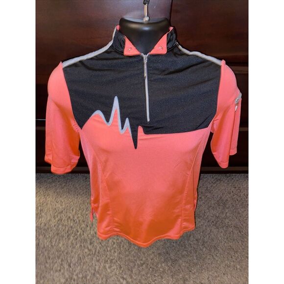 JAMIE SADOCK Women's Black & Pink Golf Top 1/4 Zip Size Small - Picture 1 of 6